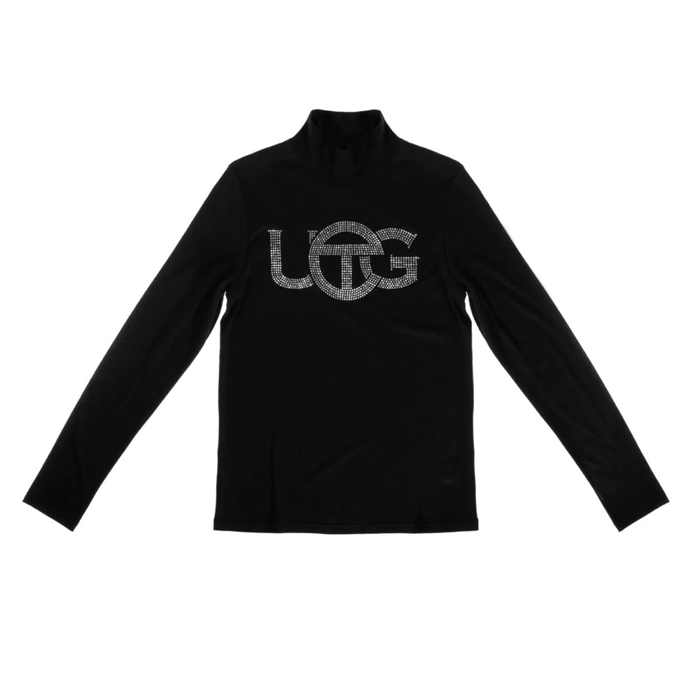 UNISEX UGG x TELFAR LOGO MOCKNECK BLACK BLING SHIRT L